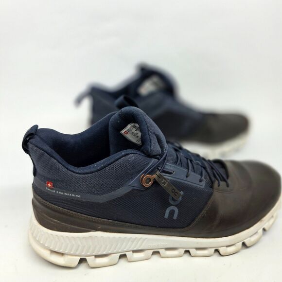 On Cloud Hi Mens Navy And Broen Running Sneakers Size US 11.5   EUR 46 main image 10